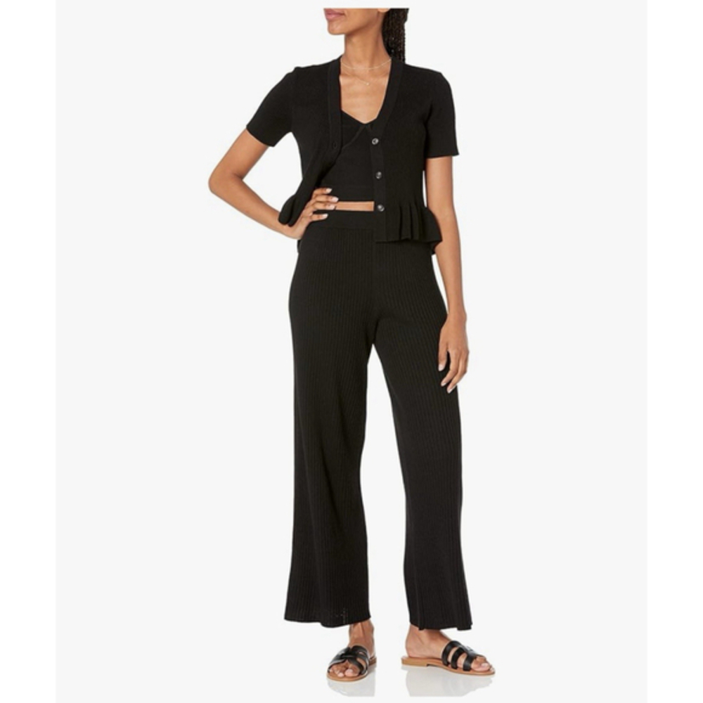 The Drop Women's Navy Catalina Pull-on Rib Sweater Pants S